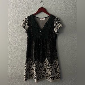 Funky people winter dress with crocheted corset